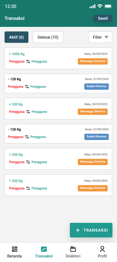 Hamurni transaction list