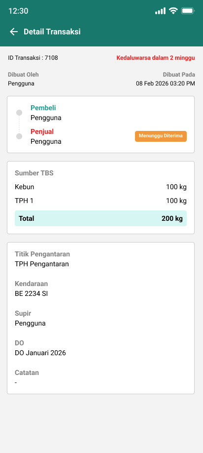 Hamurni transaction detail